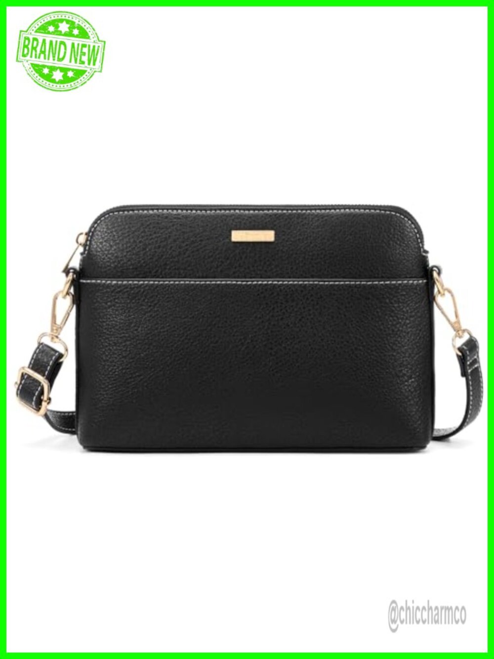 Vegan Leather Crossbody Shoulder Bag Travel Purse Adjustable Strap